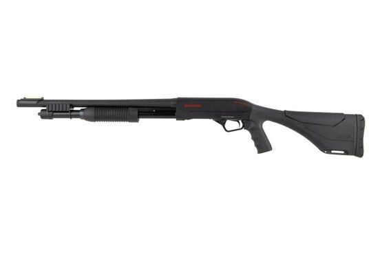 The Shadow SXP Defender shot gun features a 5+1 capacity and ribbed forend